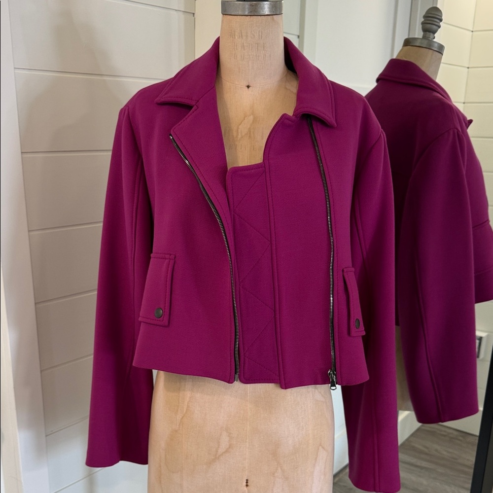 Dorothee Schumacher fuscia crop military jacket - Picture 4 of 14